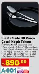 NEHİR FİESTA SADE 30 PARÇA ÇATAL KAŞIK TAKIMI